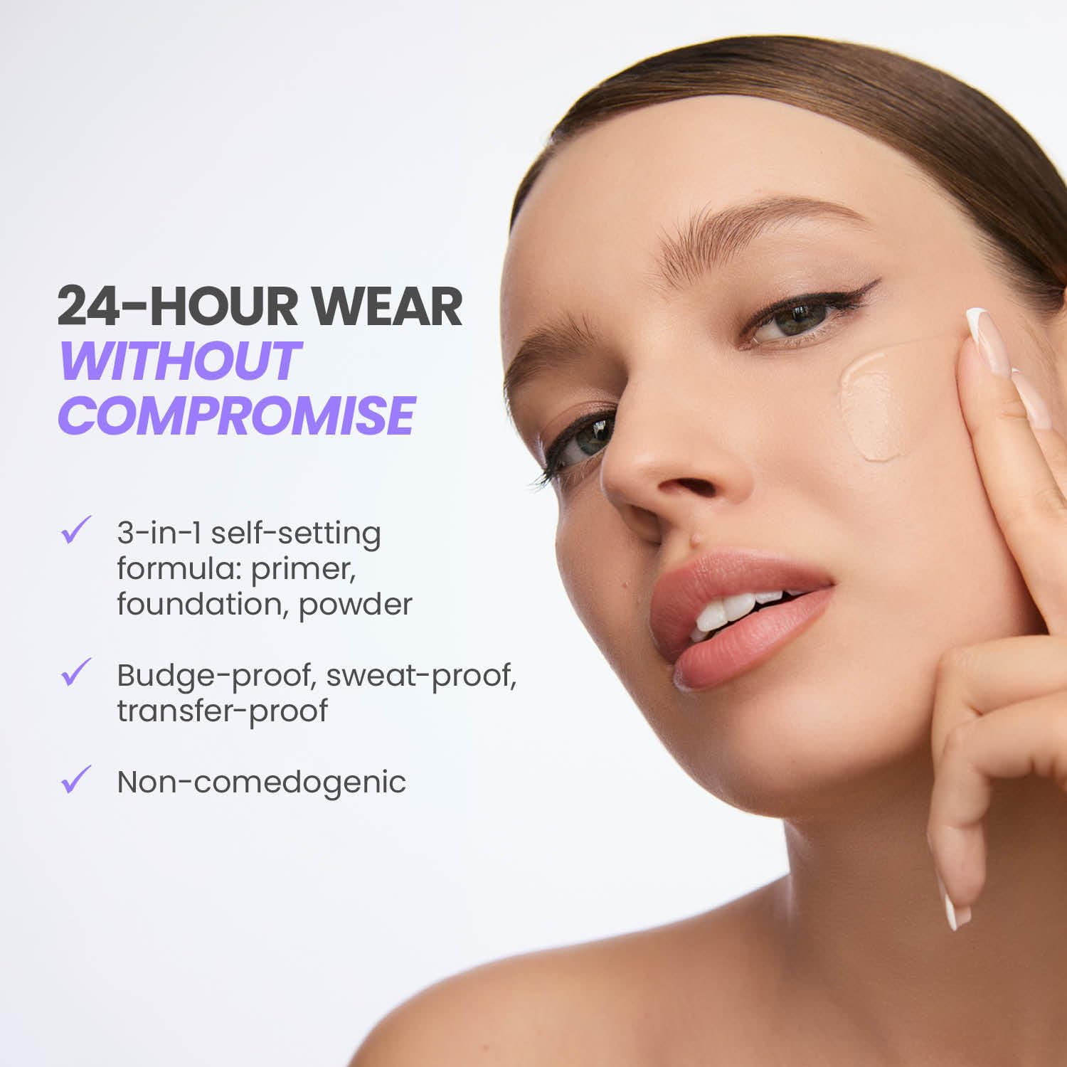 Wonderskin Hyper Bond All-Day Stay Serum Foundation – Waterproof, Transfer-Proof, 24HR Longwear Face Makeup with Niacinamide & Hyaluronic Acid – Lightweight, Natural Finish (Moonstone) Wonderskin Au supplements