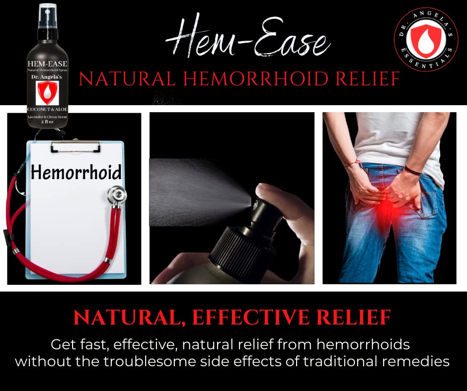 Dr. Angela's Hemorrhoid Treatment Spray | Organic Aloe Vera, Witch Hazel & Essential Oils Turmeric & Tea Tree | Natural Itching & Burning Relief Cream Doctor Angela Essential Au supplements