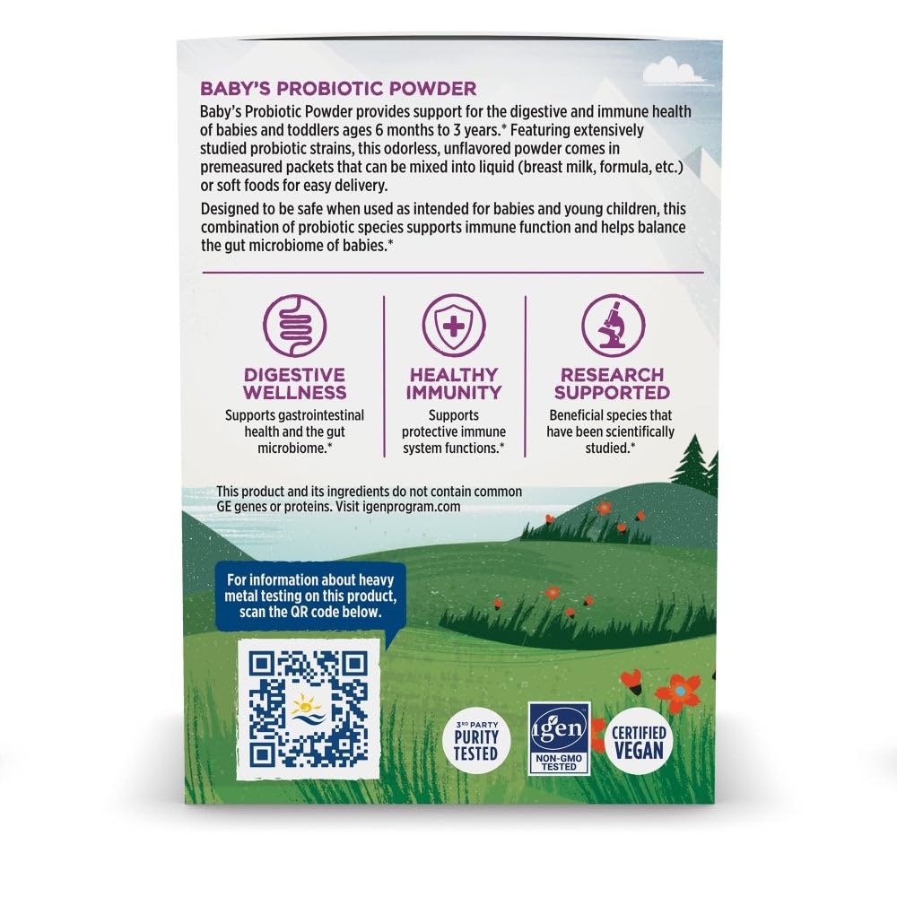 Nordic Naturals Baby’s Nordic Flora Probiotic Powder, Unflavored - 30 Packets - 4 Billion CFU - Digestive Health & Immune Support for Babies & Toddlers (6 Months to 3 Years) - 30 Servings Nordic Naturals Au supplements