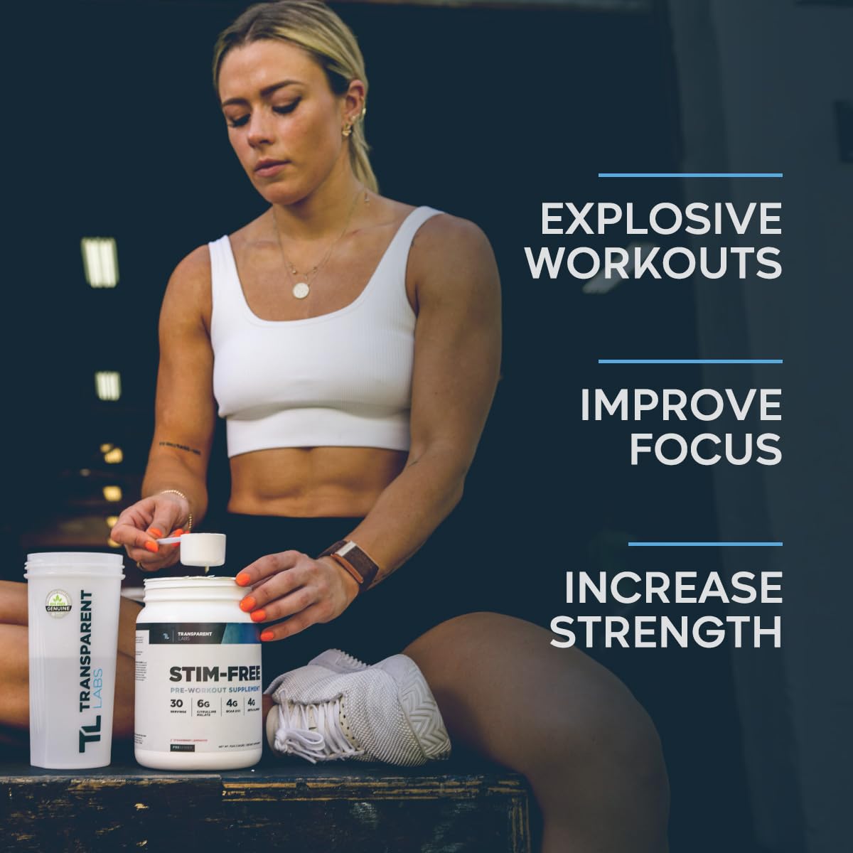Transparent Labs Stim-Free Pre-Workout - Caffeine & Stim Free Pre Workout Powder Transparent Labs Au supplements