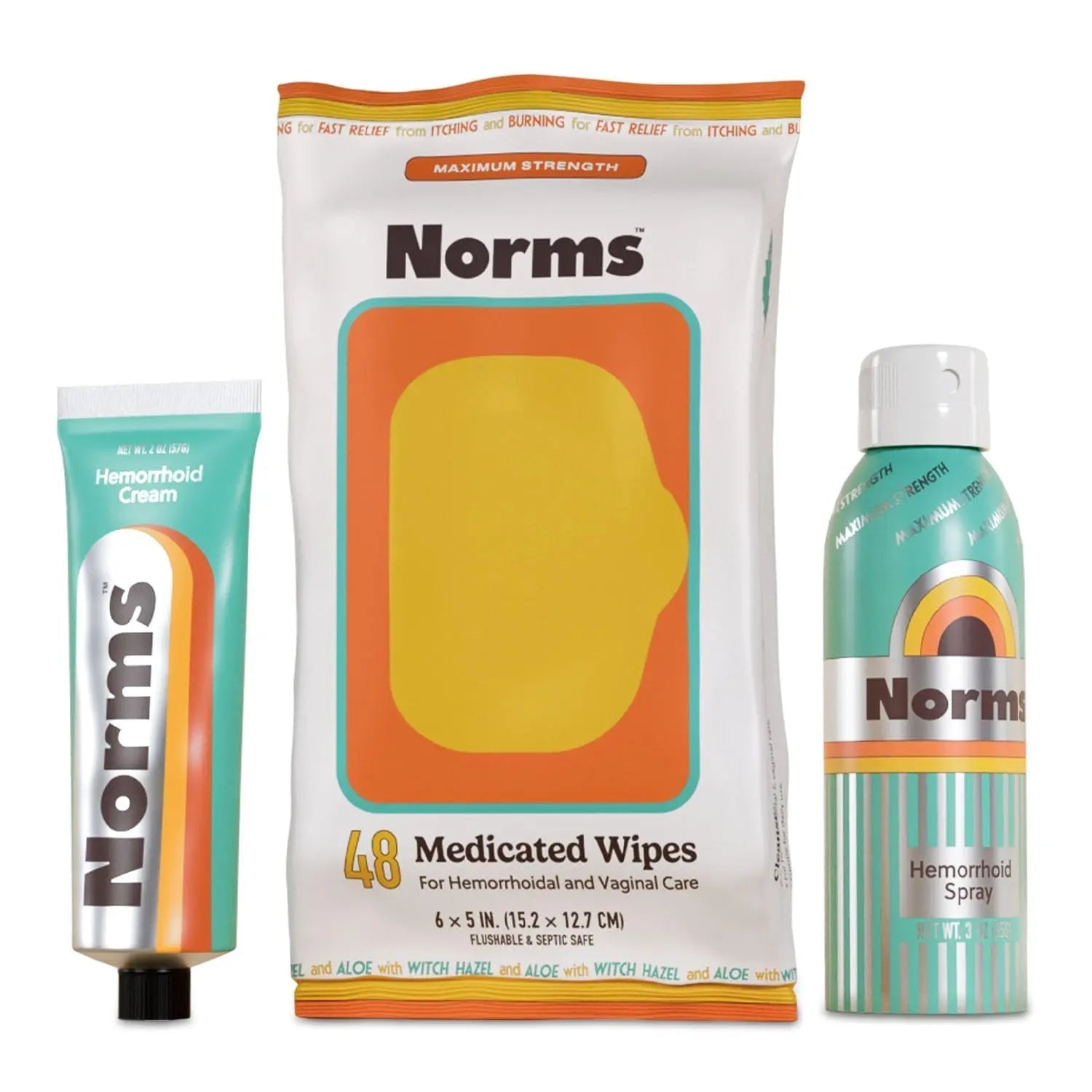 Norms The Full Hemorrhoid Treatment Bundle Medicated Wipes, Touch-Free Spray, and 5% Lidocaine Cream to Relieve Painful Itching, Burning & Swelling – Complete Hemorrhoid Care System Norms Au supplements