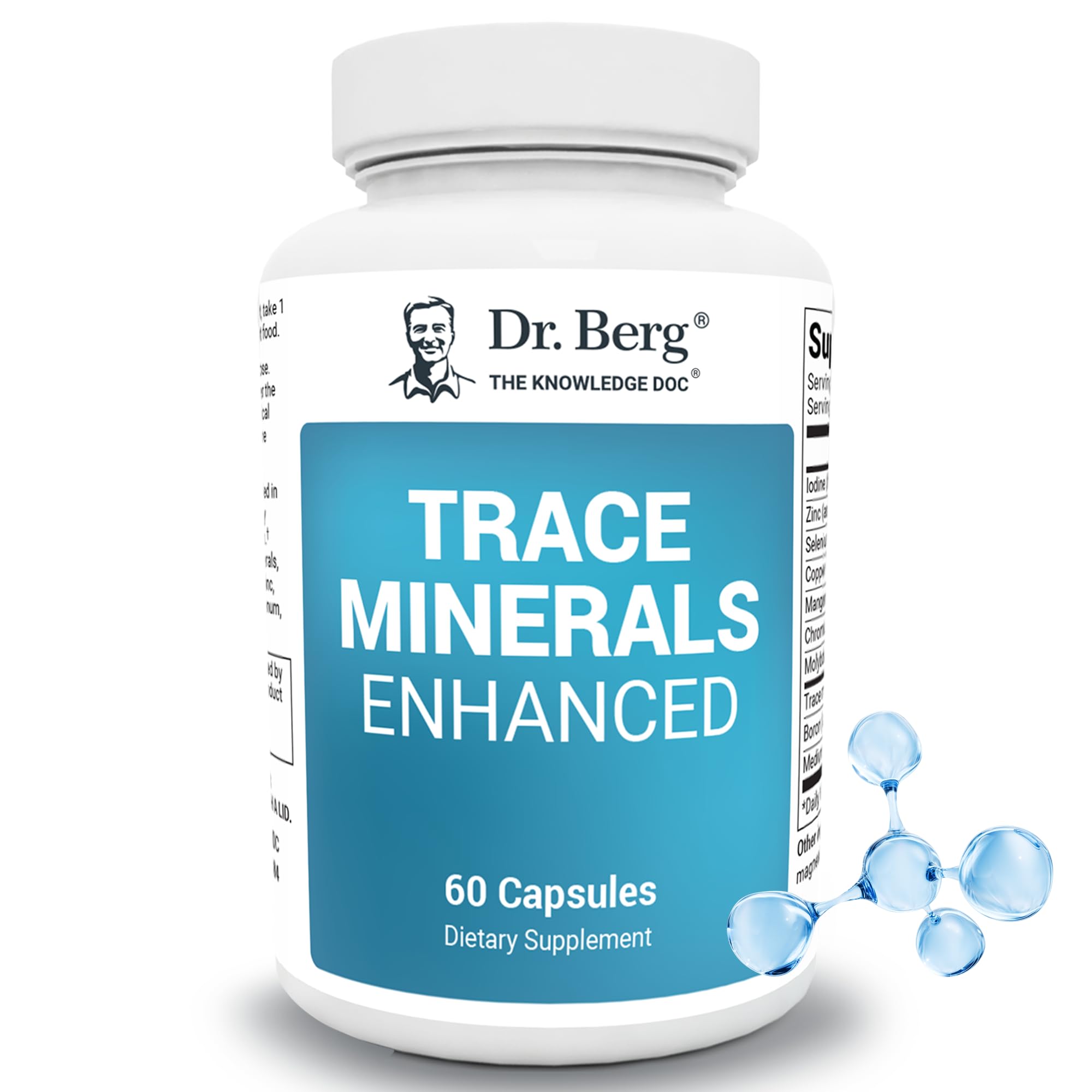 Dr. Berg Trace Minerals Enhanced Complex - Complete with 70+ Minerals Including 10 mg of Zinc - Dietary Supplement - 60 Capsules Dr. Berg Nutritionals Au supplements