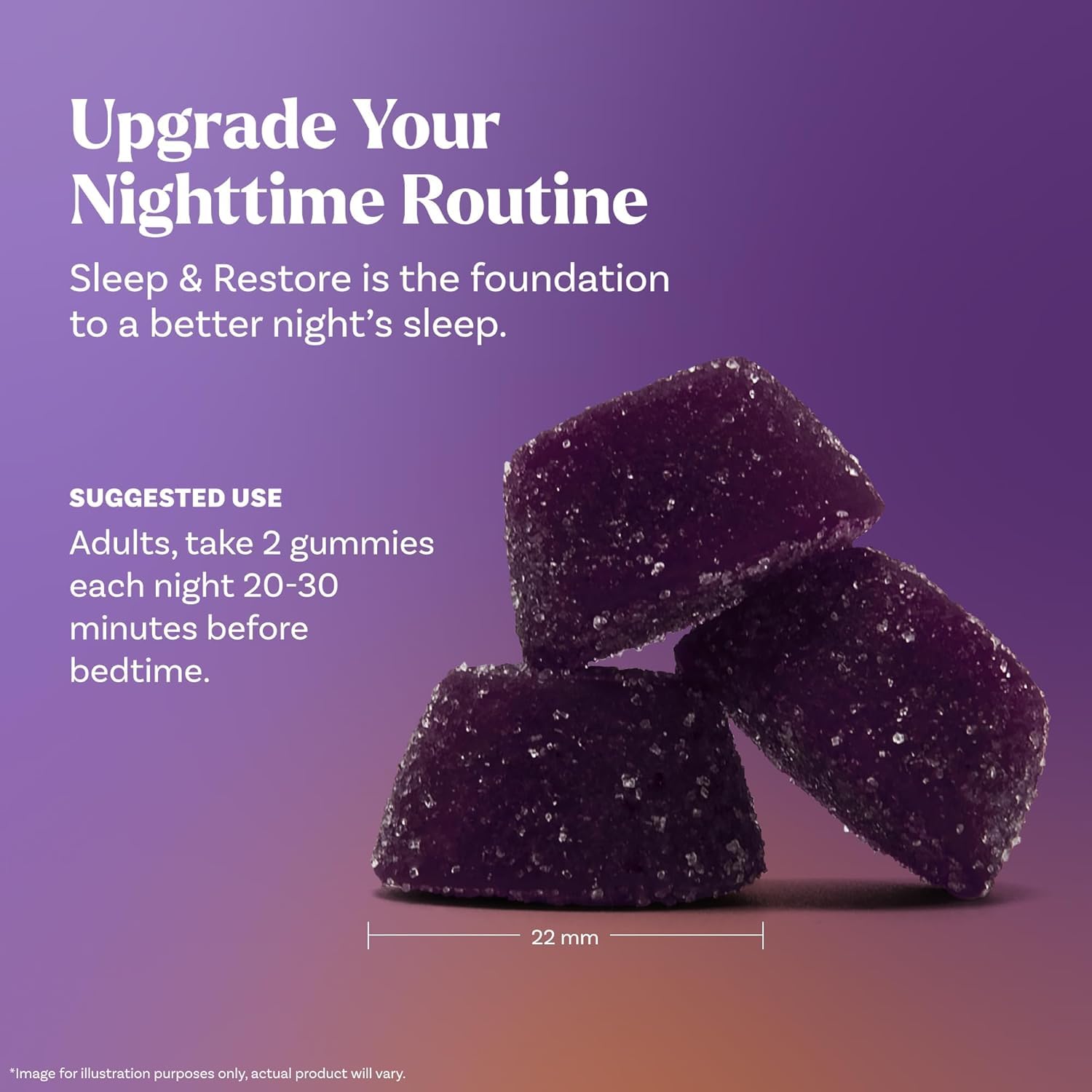 Natrol Sleep & Restore Magnesium Glycinate Blend Gummies, Magnesium for Sleep Aids for Adults, Melatonin-Free, Cherry Flavored, 30 Day Supply, 60 Gummies (Pack of 2) Natrol Au supplements