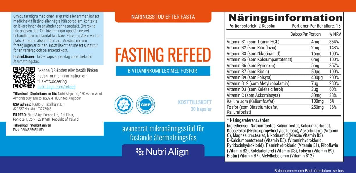 Nutri-Align Fasting Refeed Multivitamin | 30 Fasting Multi Vitamin Capsules | Multivitamin for Men & Women | Vitamin B Complex, Phosphorus & Vitamin D & C Fasting Multivitamins | Gluten Free Nutri-Align Au supplements