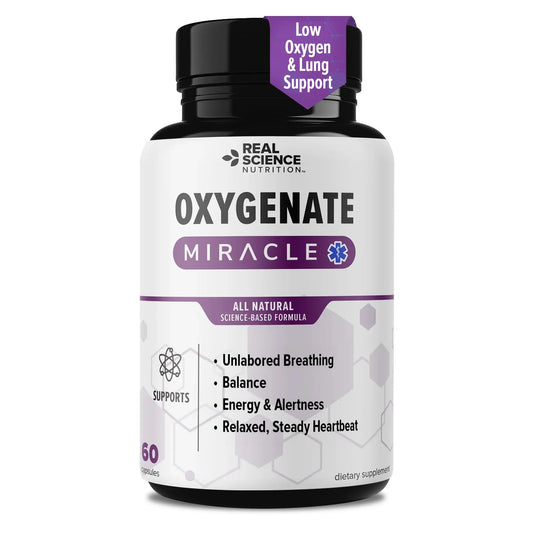 Real Science Oxygenate Miracle – Daily Lung & Circulation Support Supplement for Breathing Comfort and Energy – Supports Respiratory Function and Overall Wellness, 60 Caps Real Science NutritionAU supplements