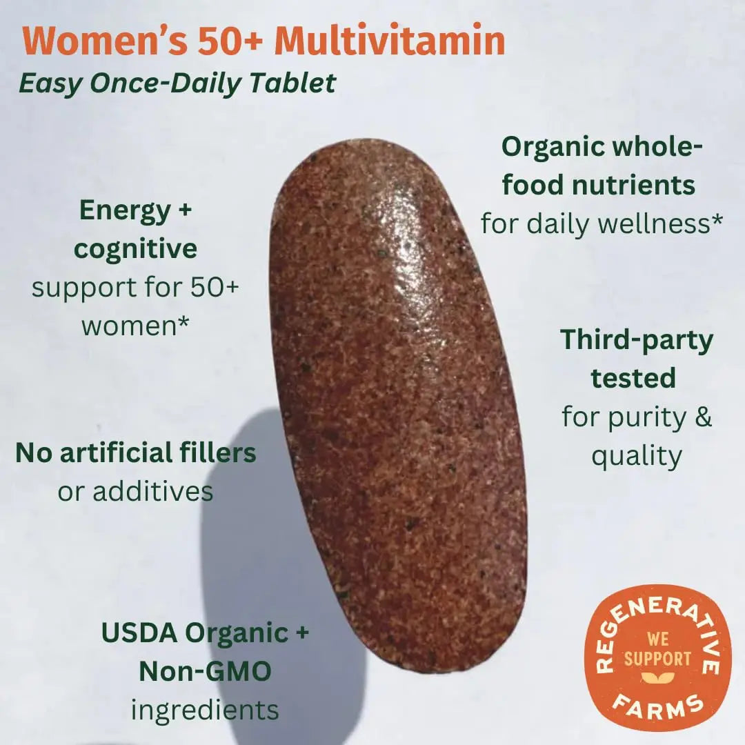 EarthFirst Organic Women's & Men's 50+ Once Daily Multi Bundle,19 Vitamins from Herbs & Superfoods, 30 Count EarthFirst Organic Au supplements