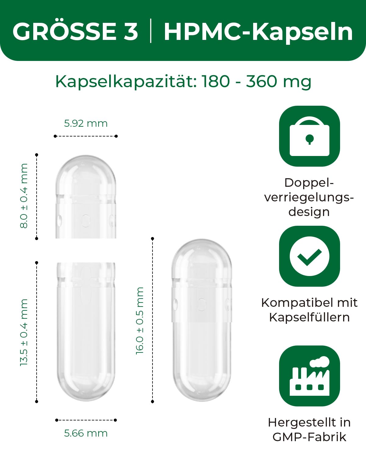 MéipaLien HPMC Empty Capsules Size 3-200 Clear Count Pill Capsules Empty - Plant-Based Cellulose | Vegetarian, Halal, Non-GMO | for DIY Supplement & Herbal Filling MéipaLien Au supplements