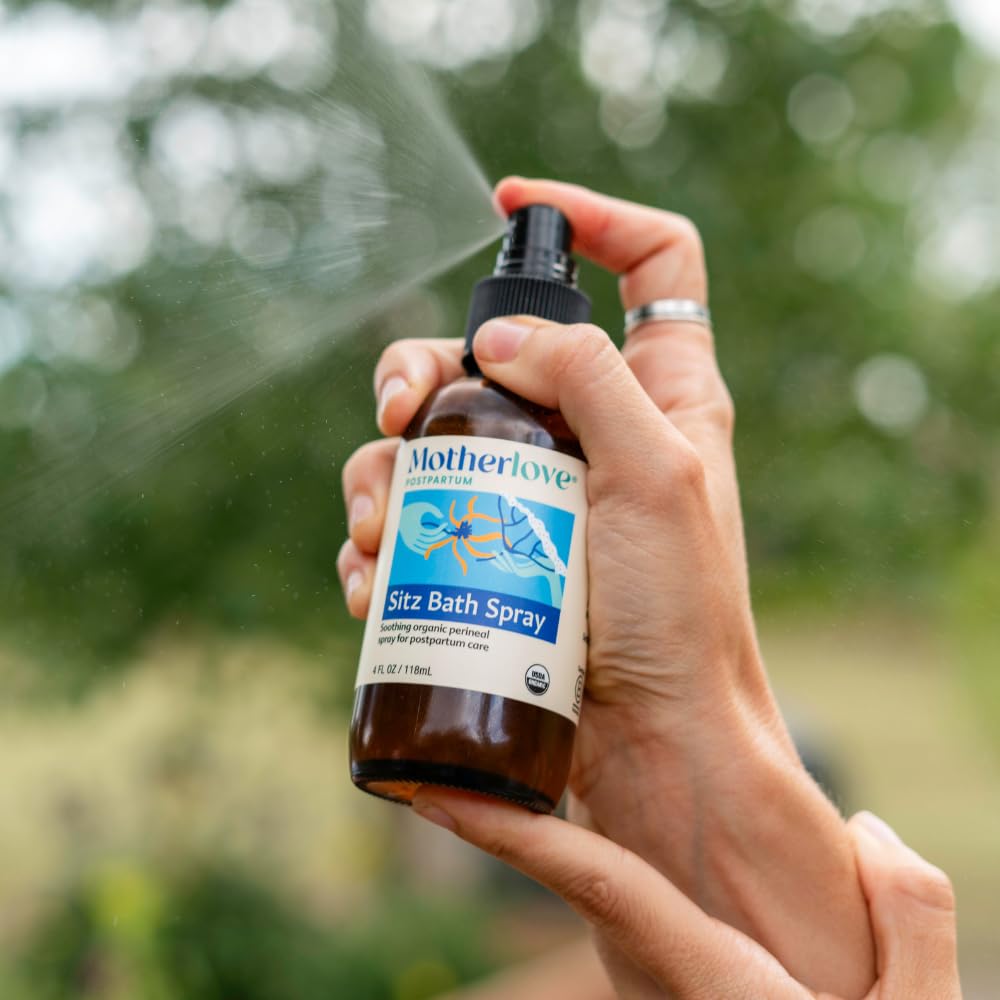 Motherlove Sitz Bath Spray (2 oz) Sitz Bath for Postpartum Care—Herbal Perineal Spray w/Witch Hazel—USDA Organic, Vegan, & Cruelty Free Motherlove Au supplements