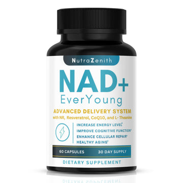 NAD+ Supplement with Nicotinamide Riboside (NMN Alternative), CoQ10 & Resveratrol – 60 Capsules for Healthy Aging Support, Energy Boost & Cognitive Function Enhancement – Cellular Renewal & Vitality Arazo Nutrition Au supplements