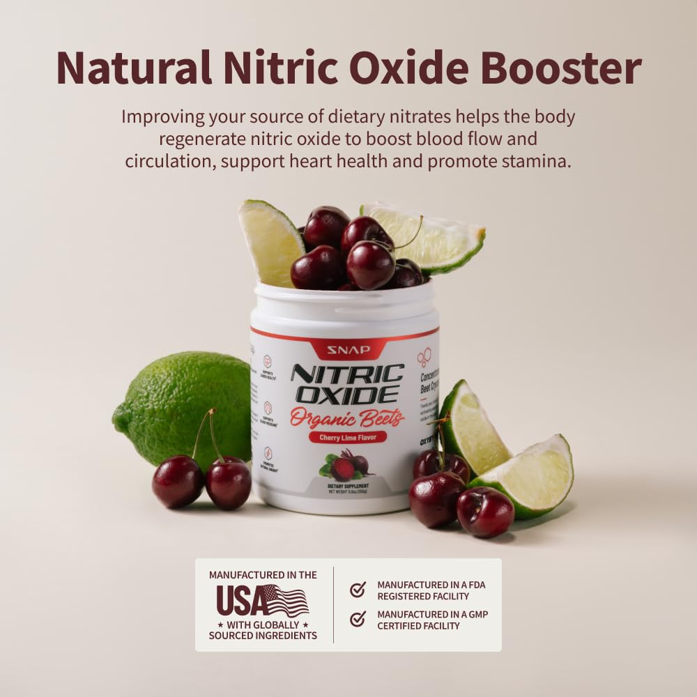 Snap Supplements USDA Organic Beet Root Powder, 3-in-1 Nitric Oxide Supplement Snap Supplements Au supplements