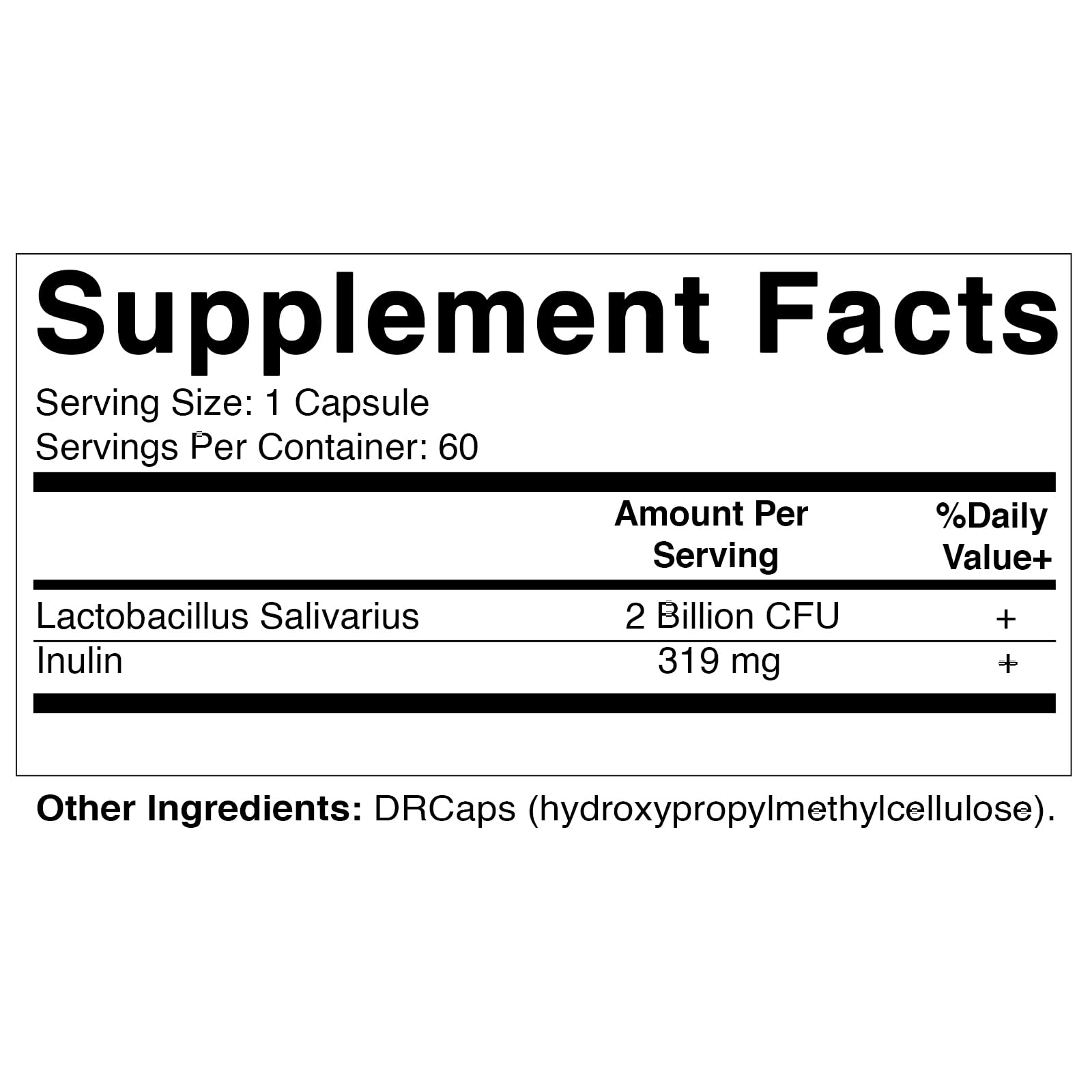 Vitamatic Lactobacillus Salivarius 2 Billion per DR Capsule - 60 Count - Digestive Support Vitamatic Au supplements