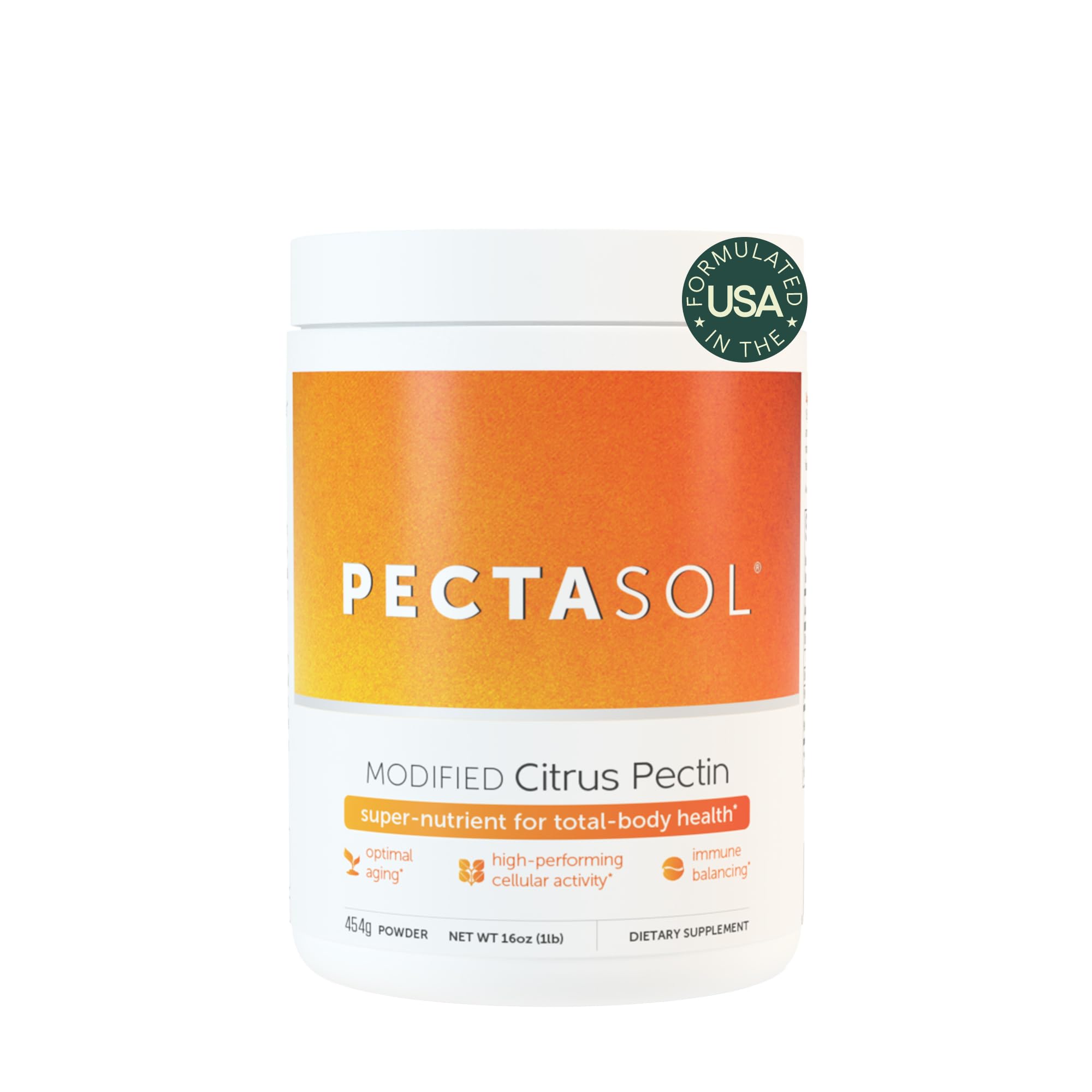 PectaSol Modified Citrus Pectin – 454g Powder – Total-Body Health Supplement to Support the Heart, Immune System, Inflammation Response & Healthy Aging + Maintain Healthy Galectin-3 Levels EcoNugenics Au supplements