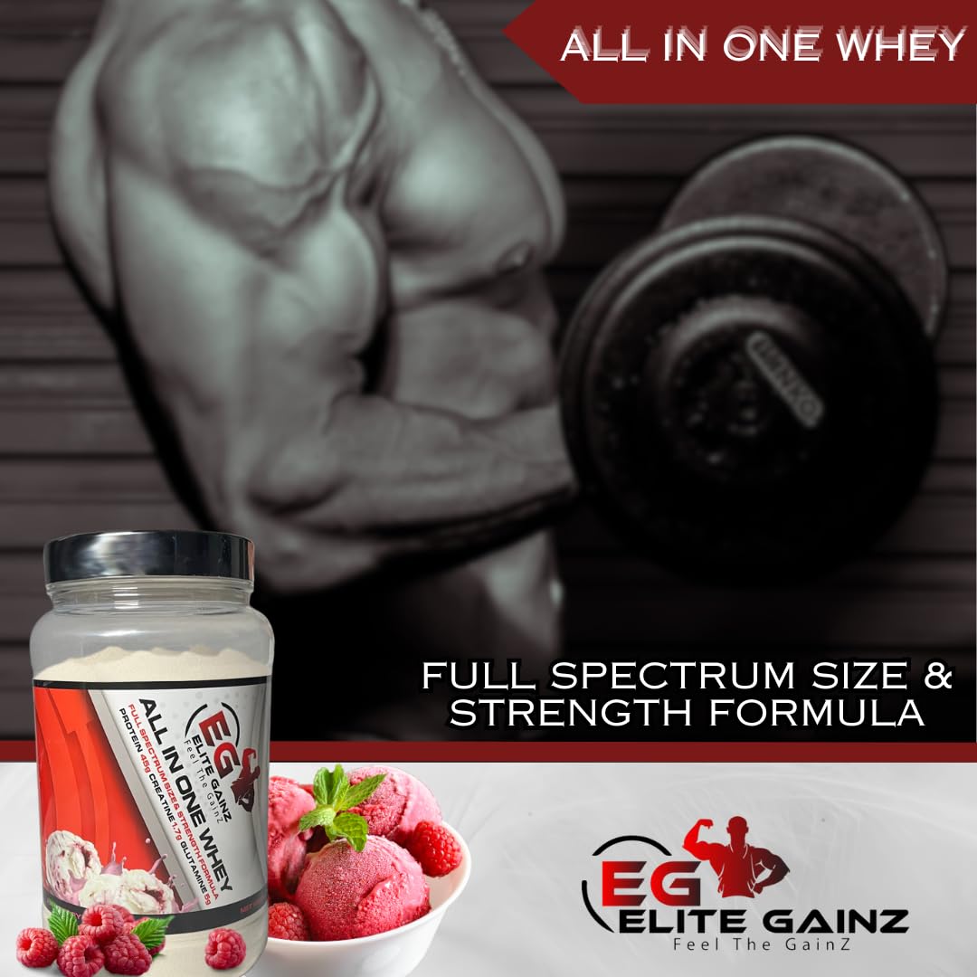 All in One Whey Fuel Your Strength All-in-One Muscle Builder Whey Protein Shake, with 45g Protein Elite Gainz Au supplements