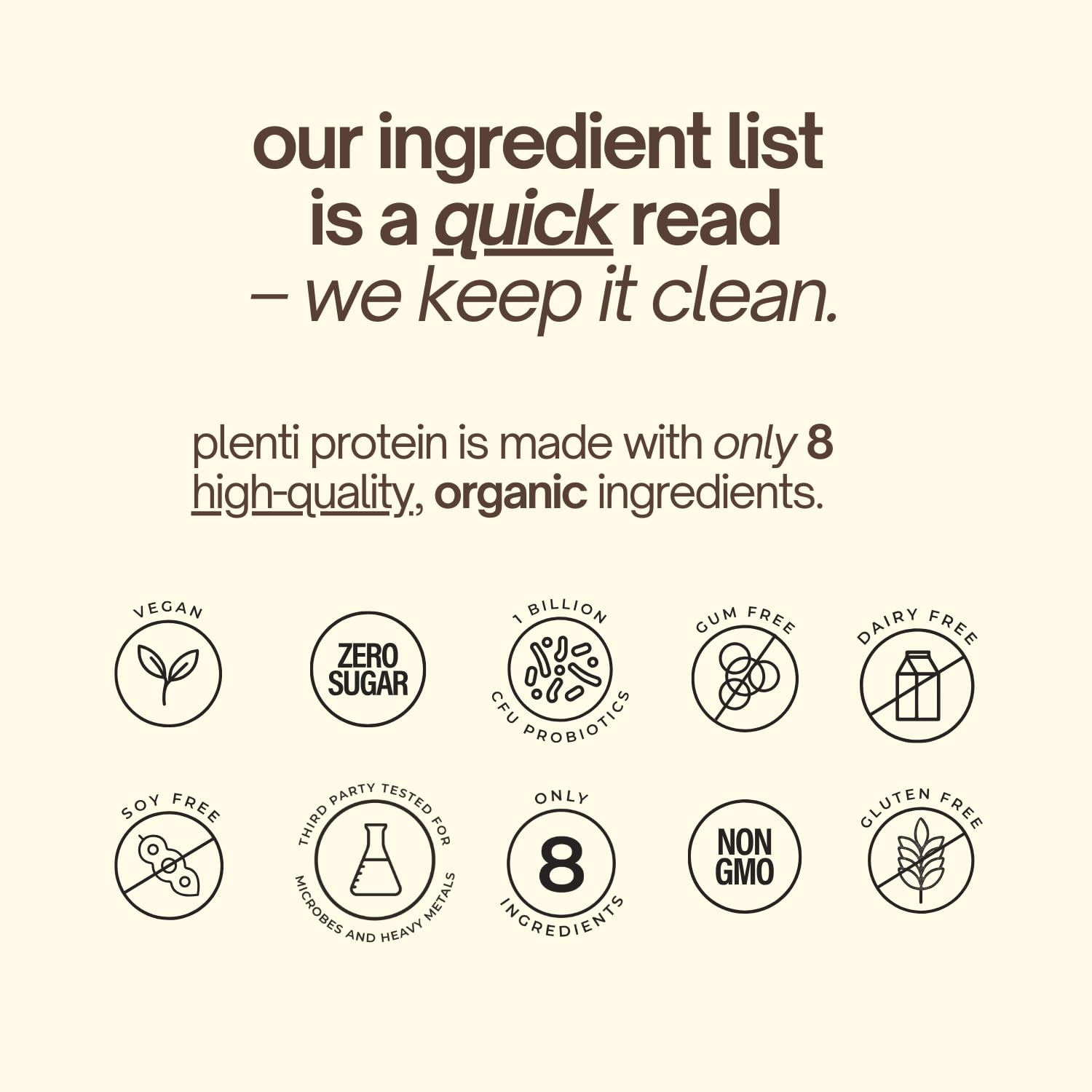plenti Organic Plant-Based Protein Powder: Vanilla - 20g Pea Protein + Probiotics, Digestive Enzymes & Omega 3-6, Gut Friendly, Sugar Free, 27 Servings (2 lbs) plenti Au supplements