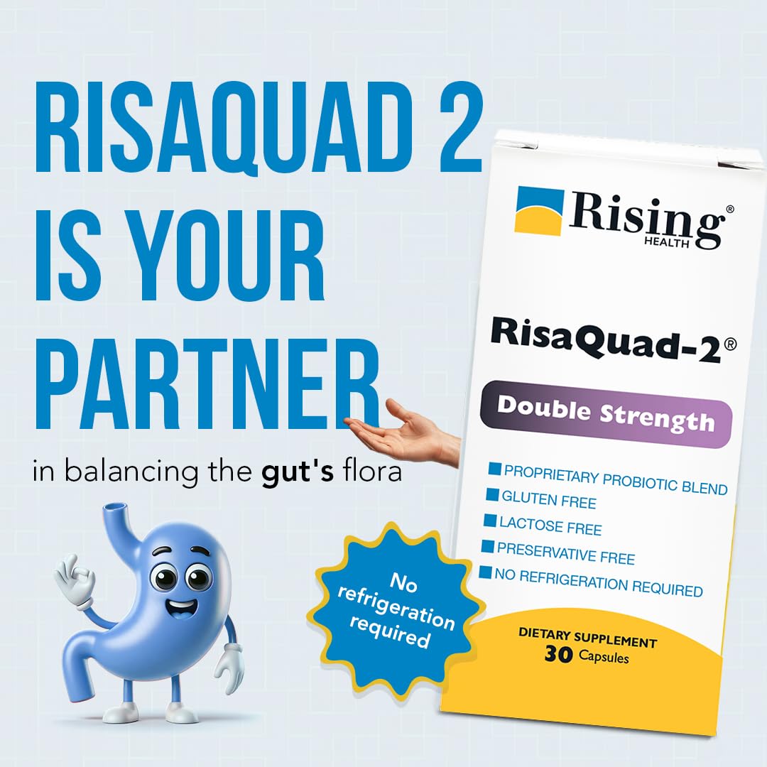 Rising Risaquad-2 Probiotic Dietary Supplement -375mg Pack of 30 Capsules Rising Au supplements
