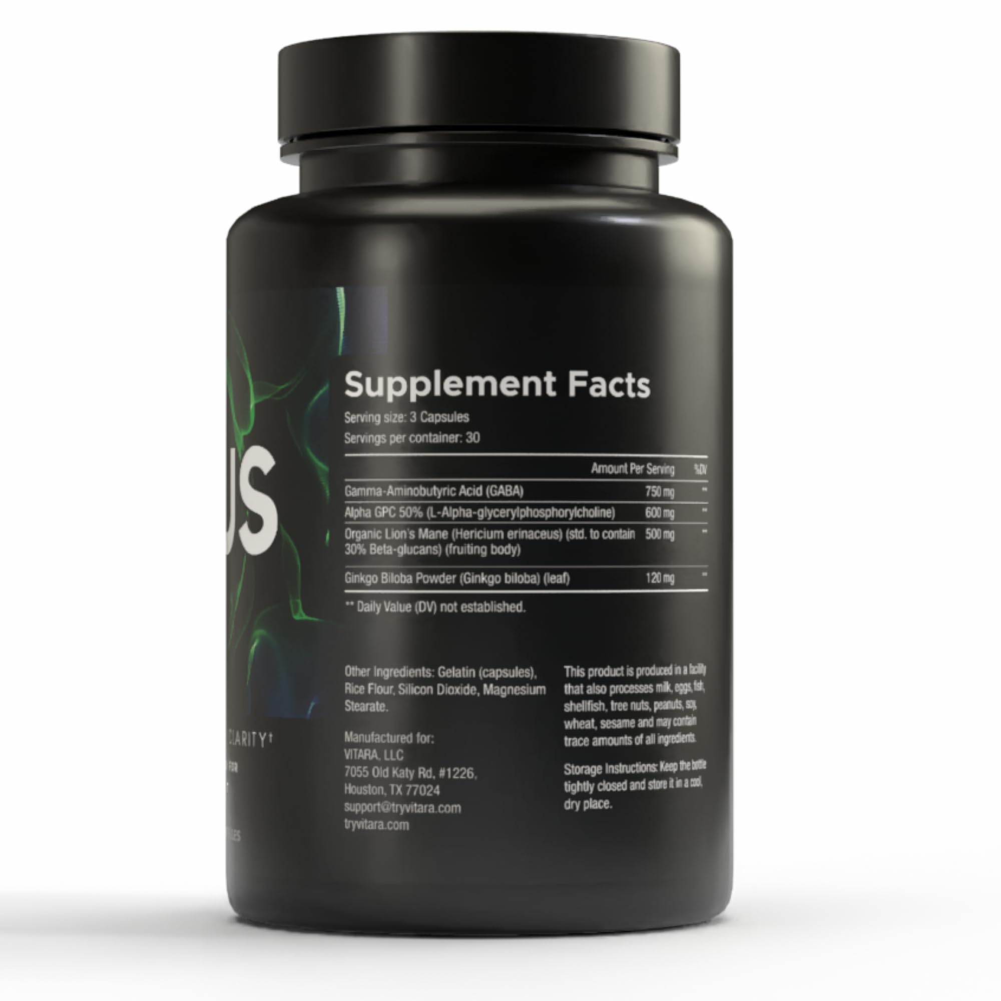 VITARA Focus First– Calm, Clear, Mental Focus Nootropic | Brain Support with Alpha GPC, Lion's Mane, GABA & Ginkgo Biloba VITARA Au supplements