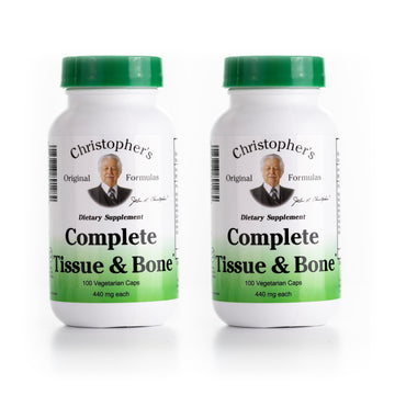 Christopher's Original Formulas Complete Tissue & Bone Formula – 100 VCaps | Herbal Support for Bones & Connective Tissue - Pack of 2 Christopher's Original Formulas Au supplements