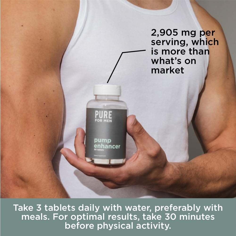 Pure for Men Pump Enhancer | Pre Workout Supplement for Muscle Pump, Stamina Pure for Men Au supplements