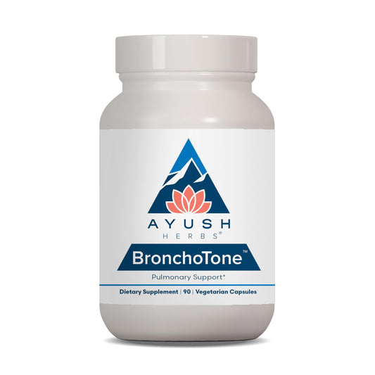 Ayush Herbs Bronchotone - Bronchial Support, Respiratory and Immune-Support Support Supplement for Women & Men, Adults, Pulmonary Care Supplement - 90 Vegetarian Capsules (1 Count) Ayush HerbsAu supplements