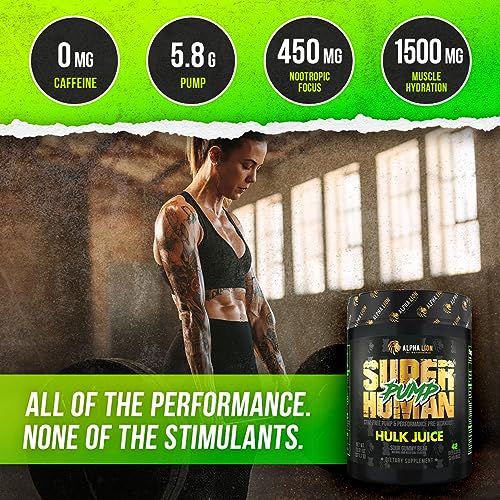 ALPHA LION Superhuman Pump Pre Workout Powder, Nootropic Caffeine & Stim Free ALPHA LION Au supplements