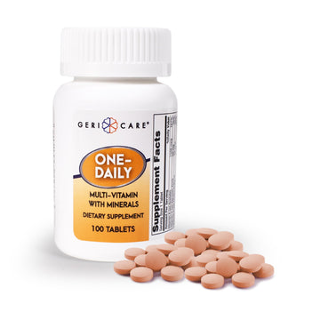 One-Daily Multivitamins with Minerals for Men & Women (100 Tablets) by GeriCare| High-Potency Multi-Vitamin & Multimineral Dietary Supplement for Immunity, Energy| Complete Daily Nutritional Support GeriCare Au supplements