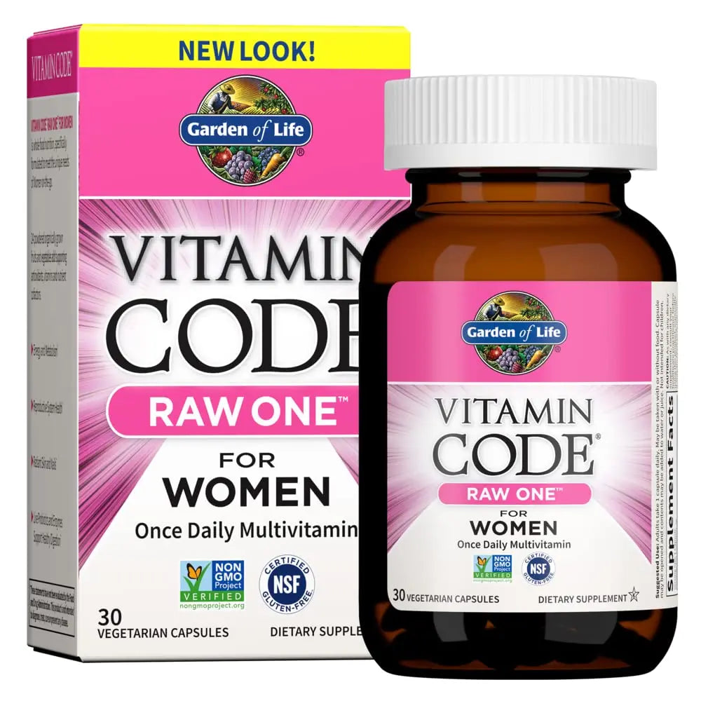 Garden of Life Women's and Men's Whole Food Multivitamins, Vitamin Code Raw One 30 Count and Vitamin Code 120 Count Garden of Life Au supplements