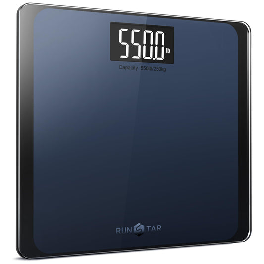 RunSTAR 550lb Bathroom Digital Scale for Body Weight with Ultra-Wide Platform and Large runstarAU supplements