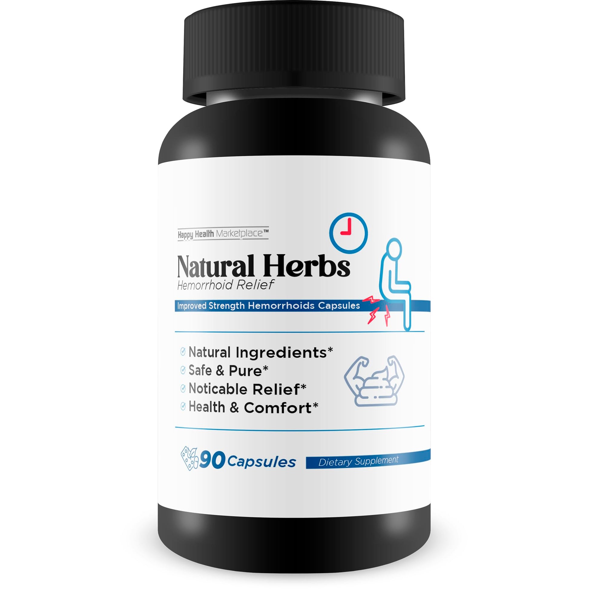 Natural Herbs Hemorrhoids Capsules - Our Best Hemorrhoid Relief Supplement - Premium Natural Herbs Strength Hemorrhoids Capsules - Hemorrhoids Natural Herbs Hemorrhoid Treatment Hemorrhoids Treatment Happy Health Marketplace Au supplements
