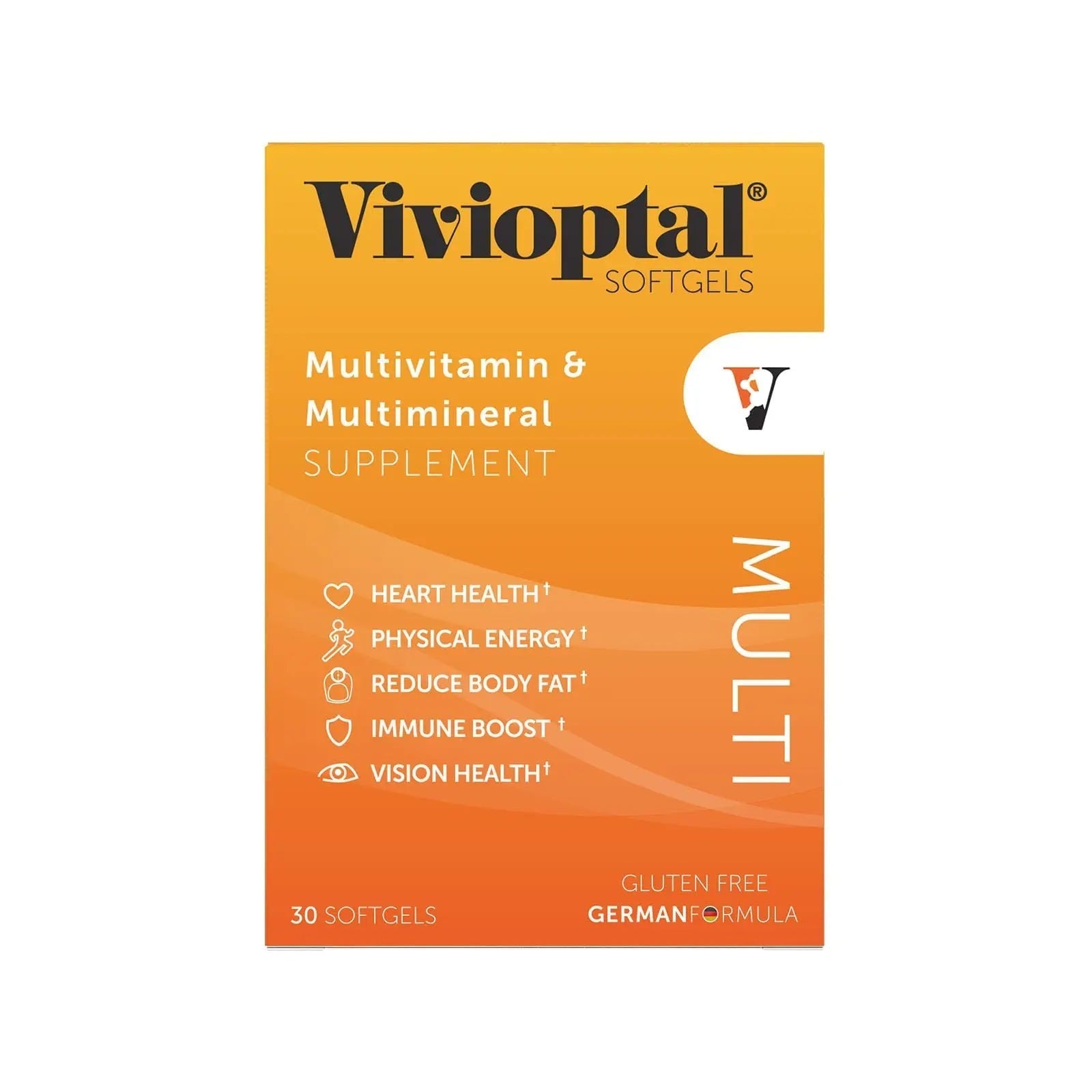 Vivioptal Multi, 30 Softgels, Multivitamin & Multimineral, Gluten Free, German Formula Vivioptal Vitamins Au supplements