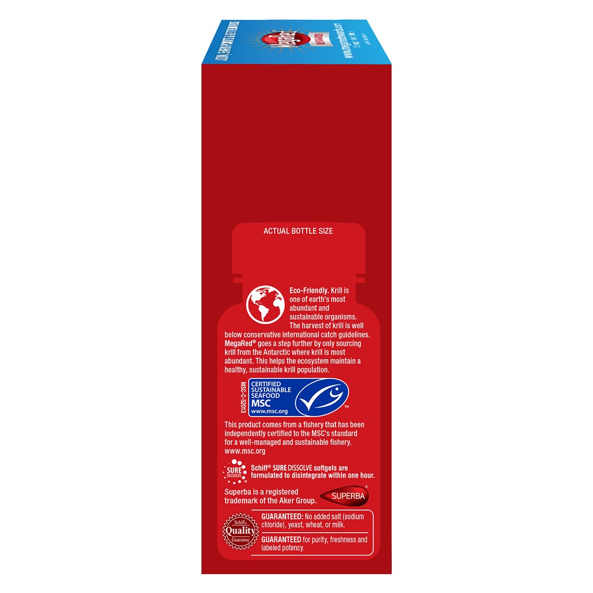 Omega-3 Krill Oil and Joint Supplement - Megared Joint Care 60 softgels - EPA/DHA fatty acids, Antioxidants, Hyaluronic acid, No fishy burp aftertaste as with Fish Oil MegaRed Au supplements