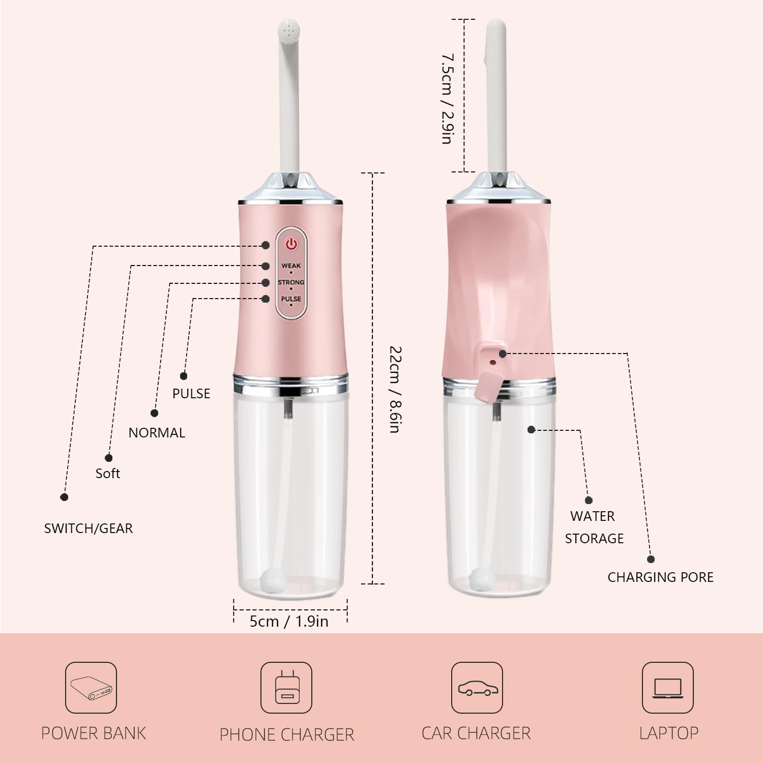 Electric Portable Bidet -Mobile Toilet Shower-Butt Shower Replacing Wet Wipes - for Travel GOMETRS Au supplements