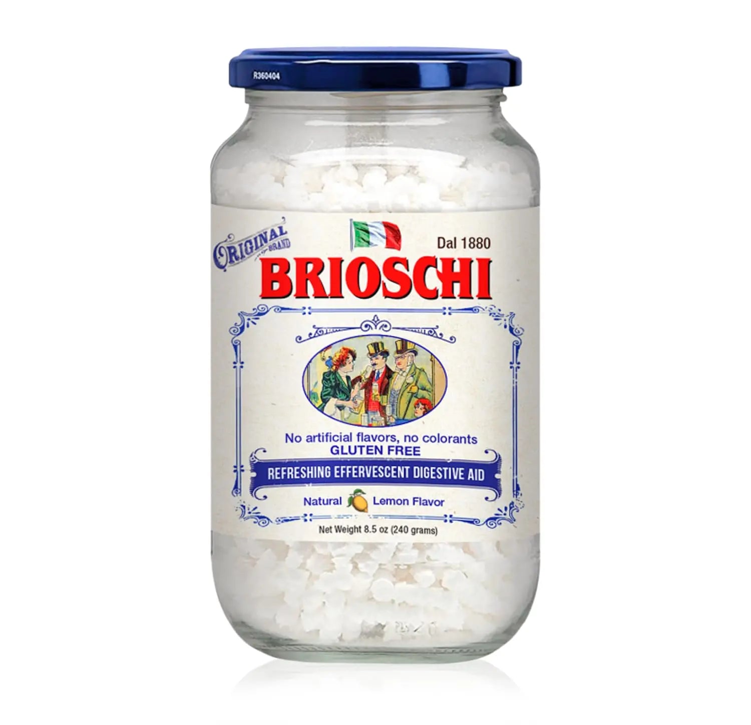 Brioschi Italian Lemon Flavored Refreshing Effervescent | Digestive Aid, Heartburn, Upset Stomach, Acid Indigestion | Gluten Free, No Colorants, No Artifictial Flavors | 48 Servings | 8.5 oz Glass Brioschi Au supplements