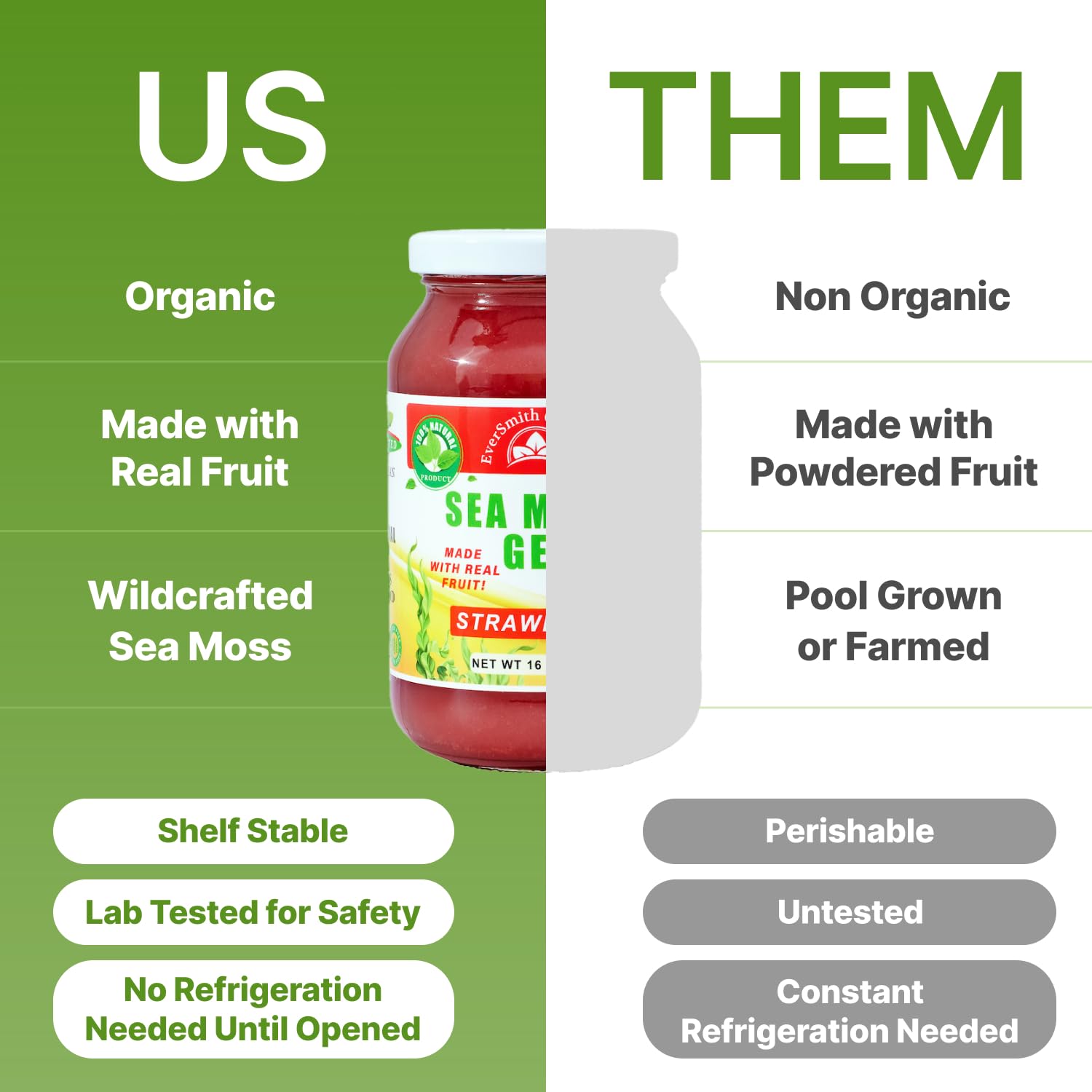 EverSmith Organics - Wildcrafted Irish Sea Moss Gel | Made in USA | Rich in Vitamins EverSmith Organics Au supplements