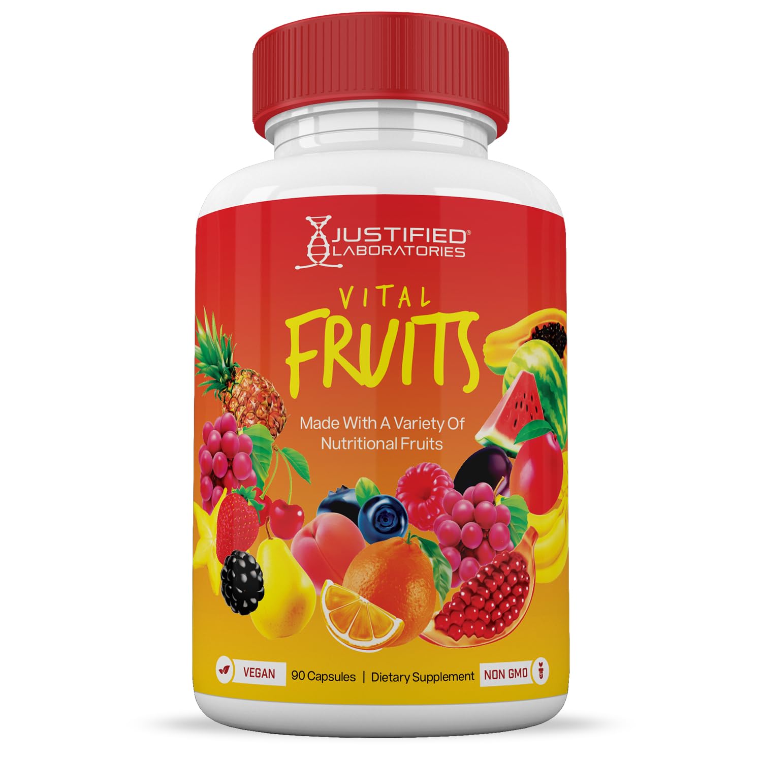(6 Pack) Vital Fruits and Veggies Supplement Whole Food Red & Green Superfoods Justified Laboratories Au supplements