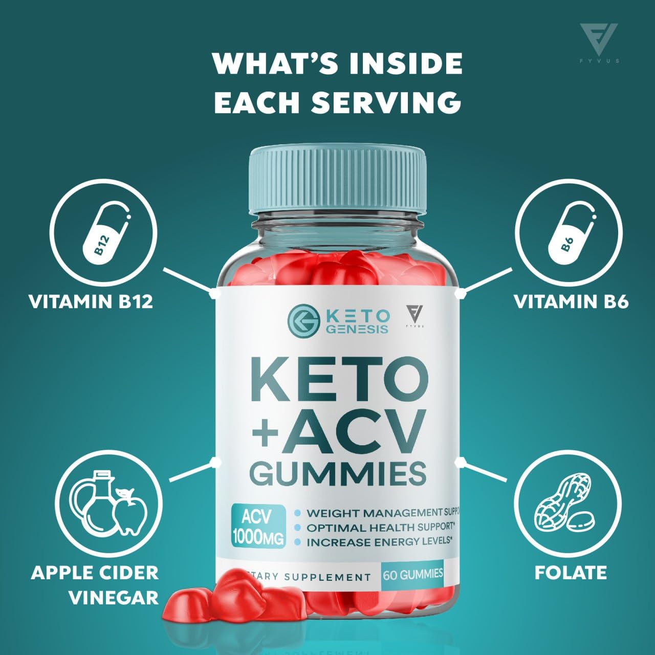 (2 Pack) Keto Genesis Keto ACV Gummies Advanced Weight Loss, Ketogenesis Keto Fyvus Au supplements