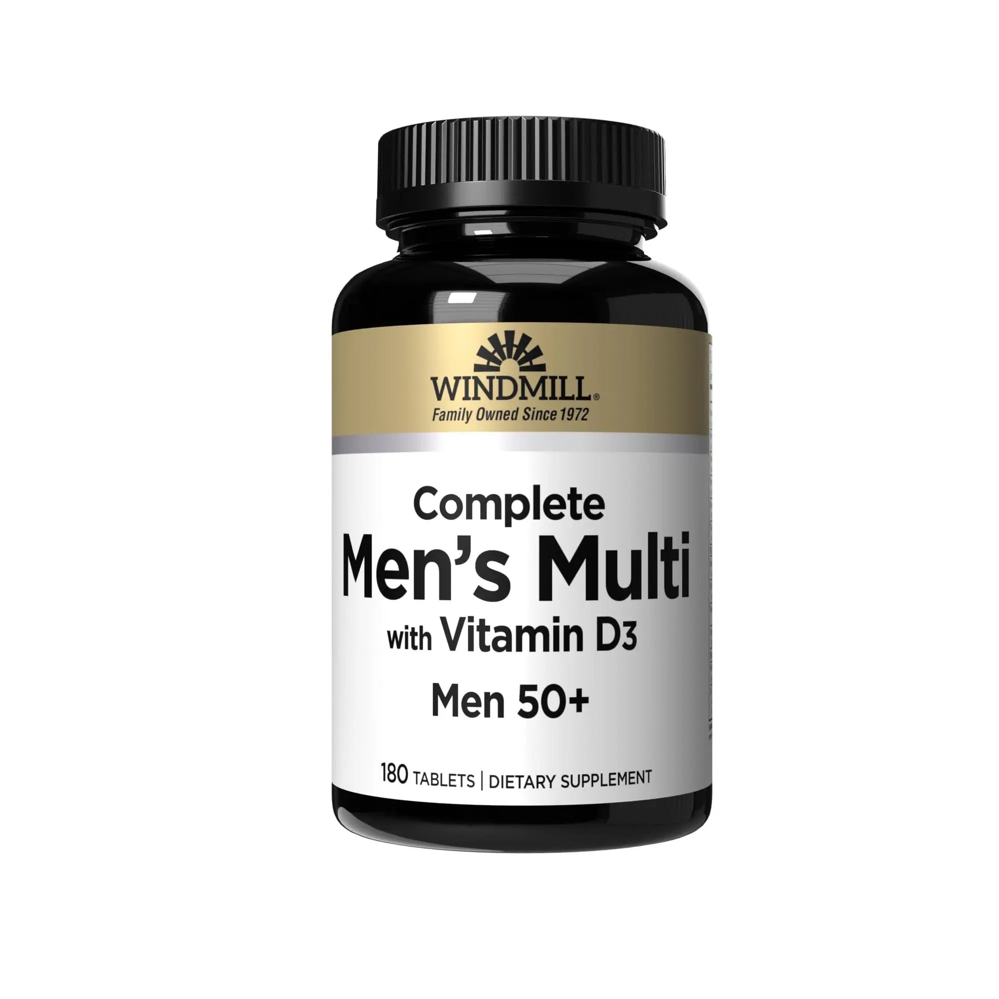 Windmill Natural Vitamins Men’s Multi 50+, with Vitamin D3, Mens Multivitamins for Daily Nutritional Support, Multivitamin for Men, 180 Tablet, 180 Day Supply Windmill Au supplements