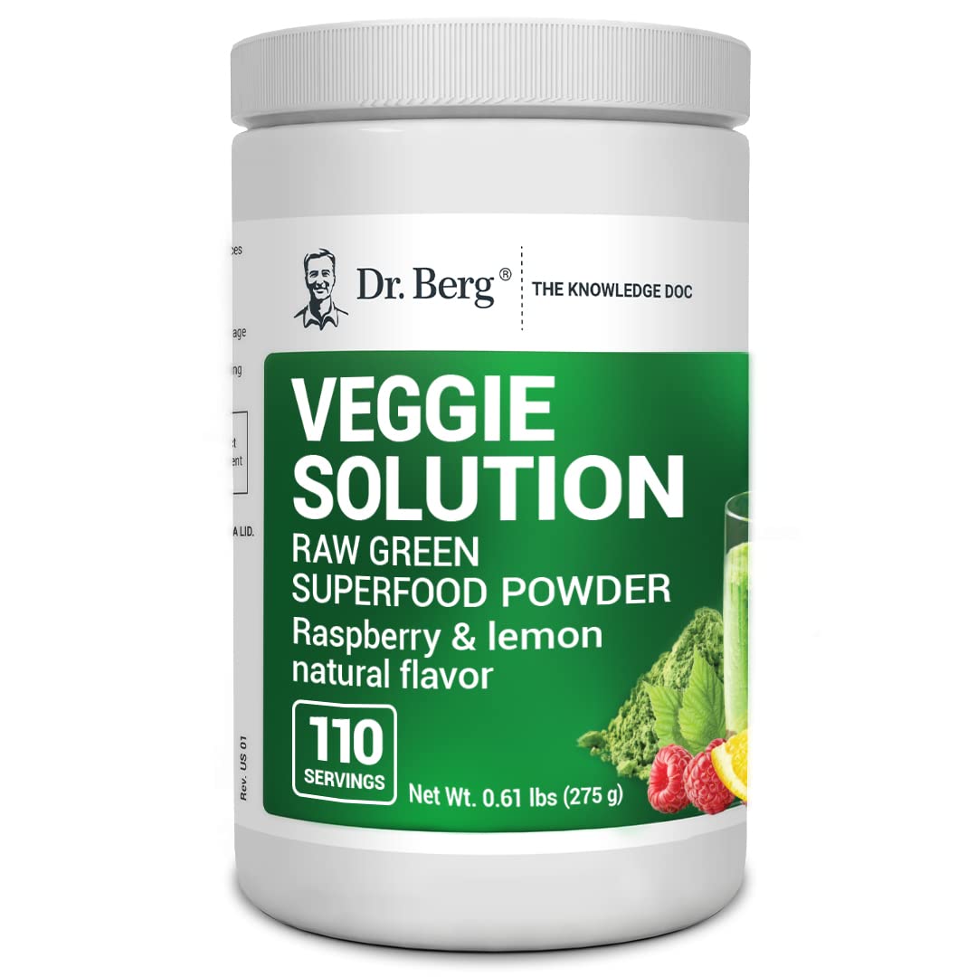 Dr. Berg's (Veggie Solution) Organic Super Greens Powder w/Spirulina - Raw Green Dr. Berg Nutritionals Au supplements