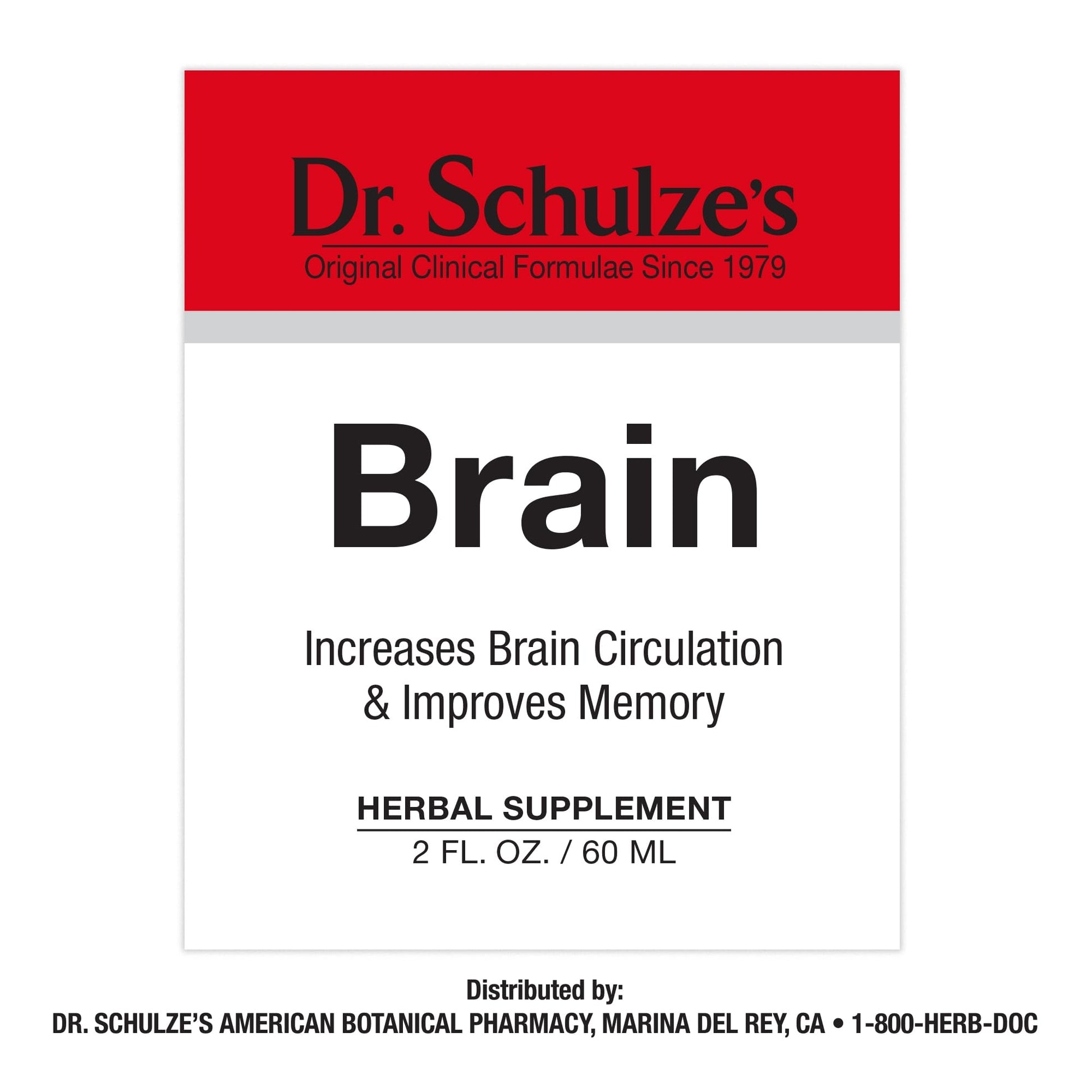 Dr. Schulze's Brain Formula 2 oz. - Vegan and Wild-Harvested | Stimulates Circulation and and Improved Mental Focus Dr. Schulze's Au supplements