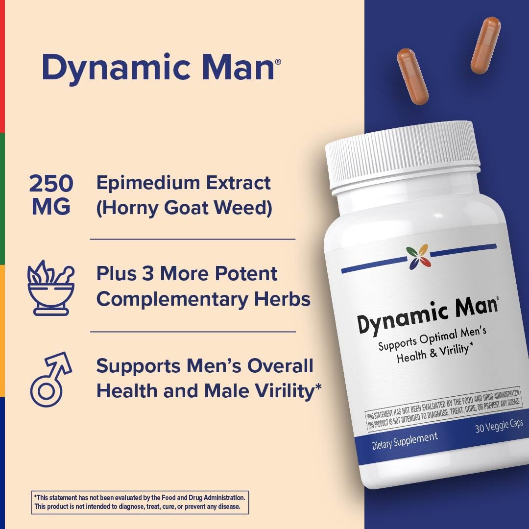 Stop Aging Now - Dynamic Man - Complex Supplement - 30 Vegetarian Capsules Stop Aging Now Au supplements