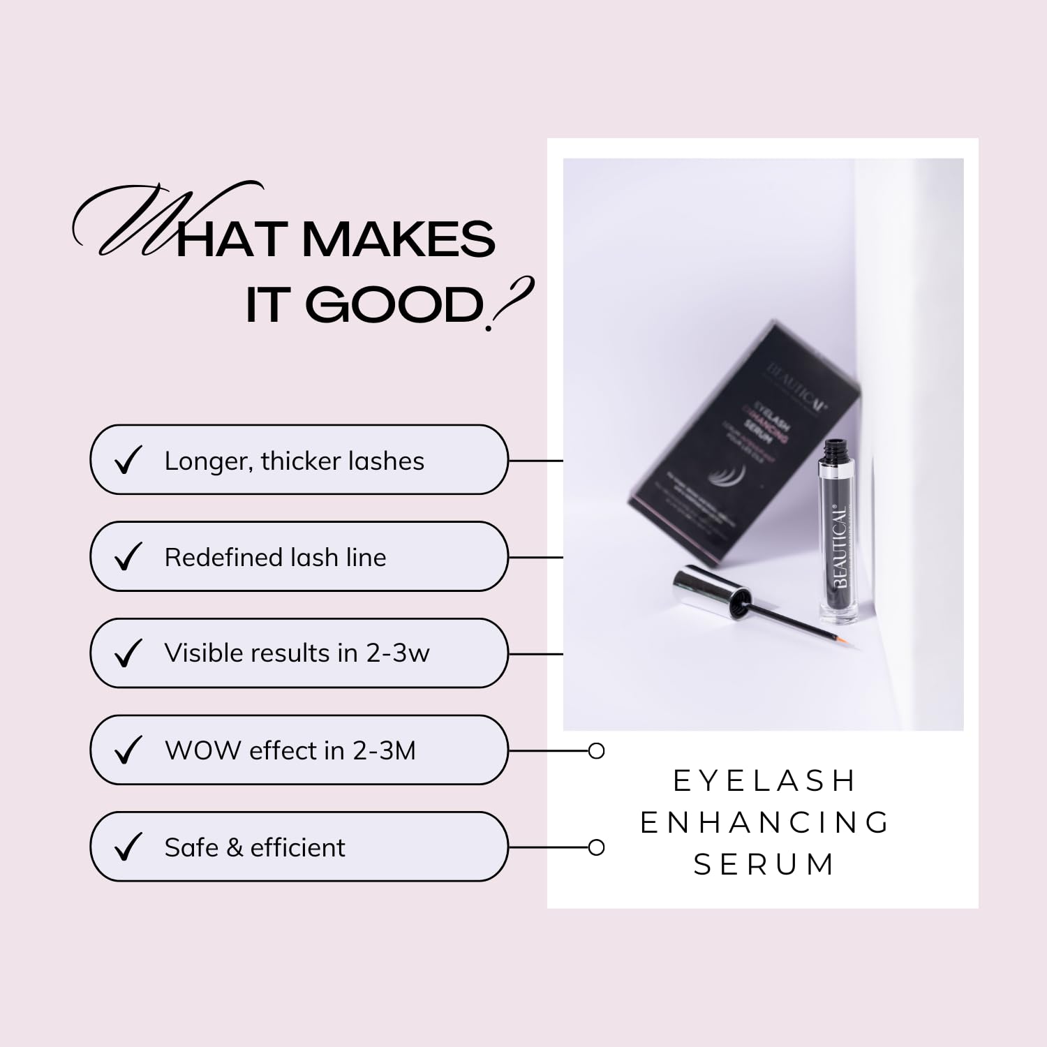 BEAUTICAL Eyelash Serum – Lash Enhancing & Conditioning Formula with Botanical Ingredients for the Appearance of Fuller, Shinier & Healthier-Looking Lashes – Nourishing Lash Care, 3ml BEAUTICAL Au supplements