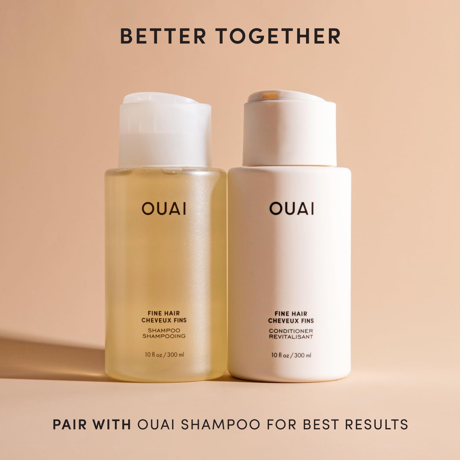 OUAI Fine Hair Conditioner - Volumizing Conditioner for Fine Hair Made with Keratin, Biotin and Chia Seed Oil - Adds Softness, Bounce and Volume - Free from Parabens, Sulfates, and Phthalates (10 Oz) OUAI Au supplements
