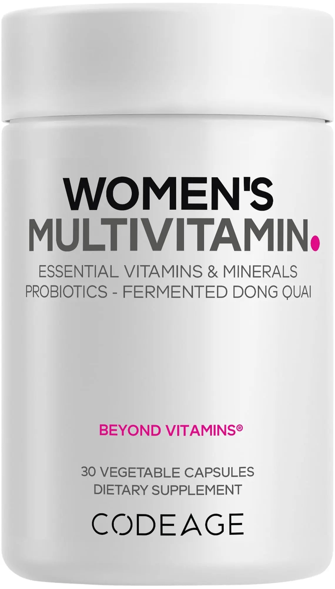 Codeage Women’s Multivitamin - Vitamins A, C, D3, E, B6, B12, Folate, Calcium, Magnesium, Iron, Dong Quai, Probiotics - 1 Capsule Per Serving Codeage Au supplements