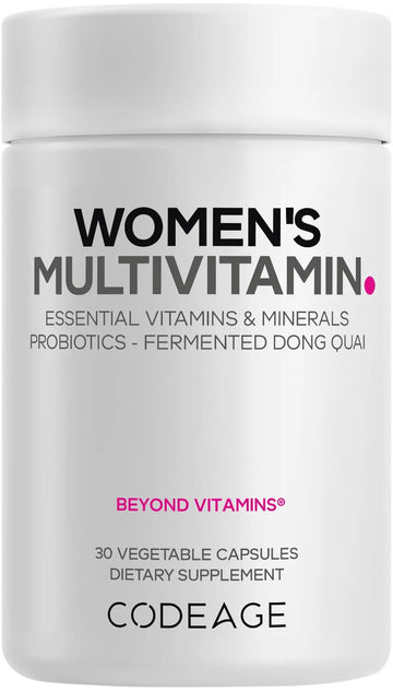 Codeage Women’s Multivitamin - Vitamins A, C, D3, E, B6, B12, Folate, Calcium, Magnesium, Iron, Dong Quai, Probiotics - 1 Capsule Per Serving Codeage Au supplements