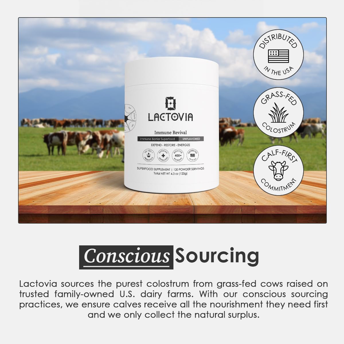 LACTOVIA Bovine Colostrum Powder | Grass-Fed Organic Colostrum Supplement | Gut & Immune Health Support | Raw, Unflavored | Keto, Gluten & Fat-Free | for Women & Men LACTOVIA Au supplements