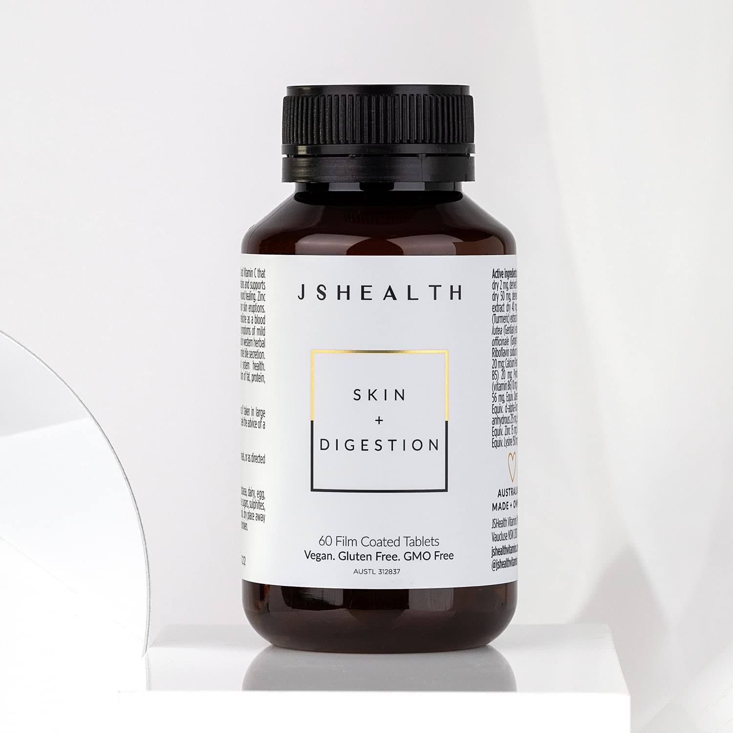 JSHealth Vitamins Skin and Digestion Formula | Skin Supplement with Zinc | Burdock JSHealth Au supplements