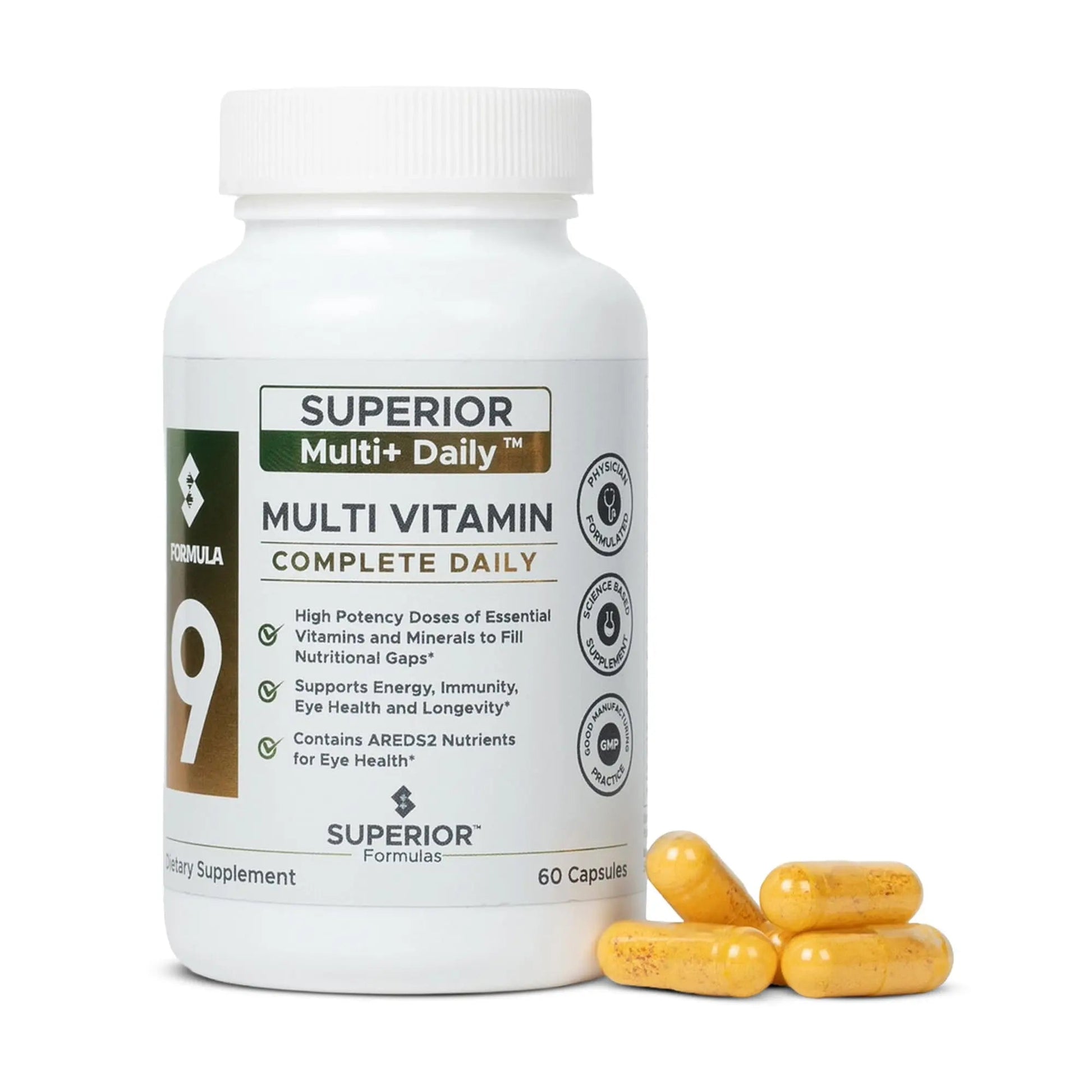 Superior Formulas LLC High Potency Multivitamin with AREDS2 Nutrients; Physician-Formulated Daily Supplement with Lutein, Zeaxanthin, Zinc, Vitamin C & E Superior Formulas LLC Au supplements