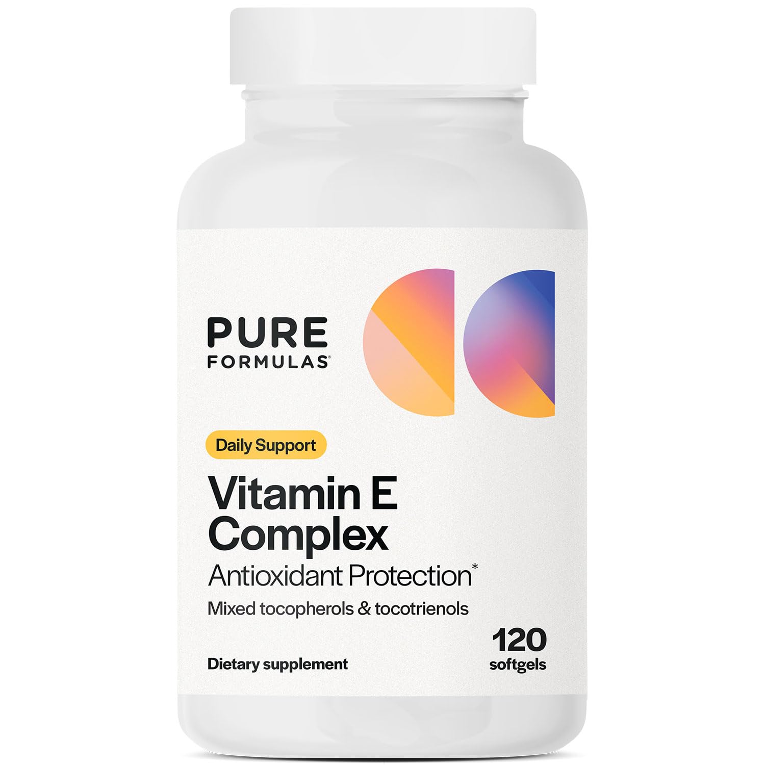 PureFormulas Vitamin E Complex, Full-Spectrum Vitamin E for Cardiovascular and Immune Support, Gamma-tocopherol Rich Antioxidant, Gluten-Free & Kosher, 120 Softgels for Antioxidant Protection PureFormulas Au supplements
