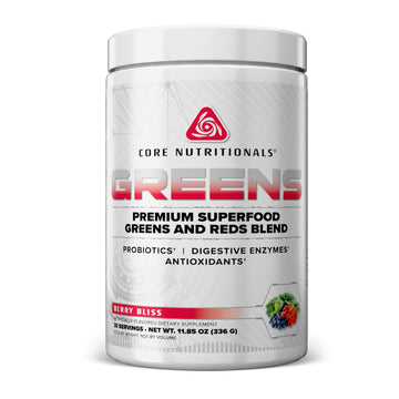 Core Nutritionals Greens | Premium Superfood Reds & Greens Blend | 5 Billion CFU Probiotics, Digestive Enzymes, & Antioxidants | 30 Servings (Berry Bliss) Core Nutritionals Au supplements