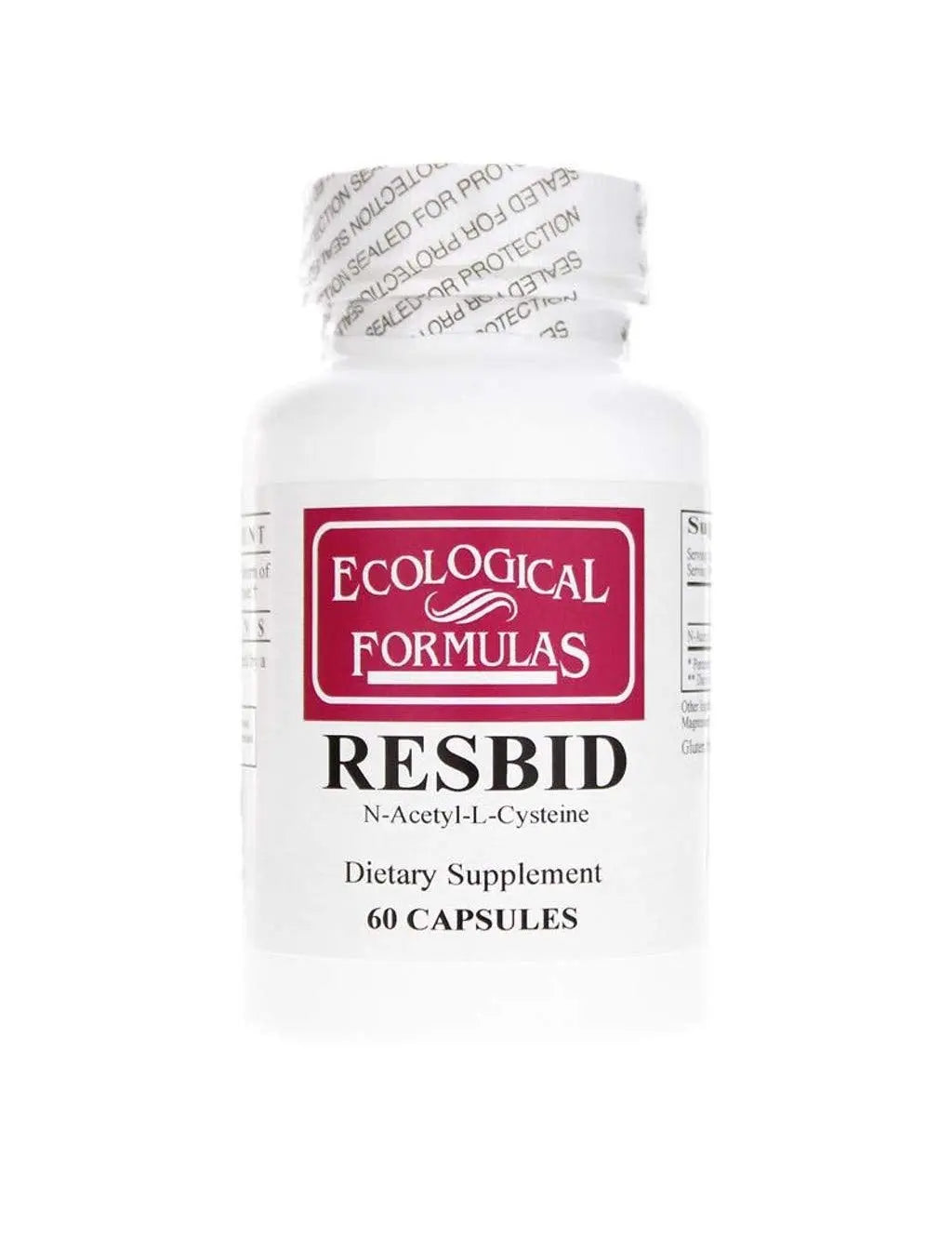 Ecological Formulas Resbid 500 Mg, White, 60 Count Ecological Formulas Au supplements