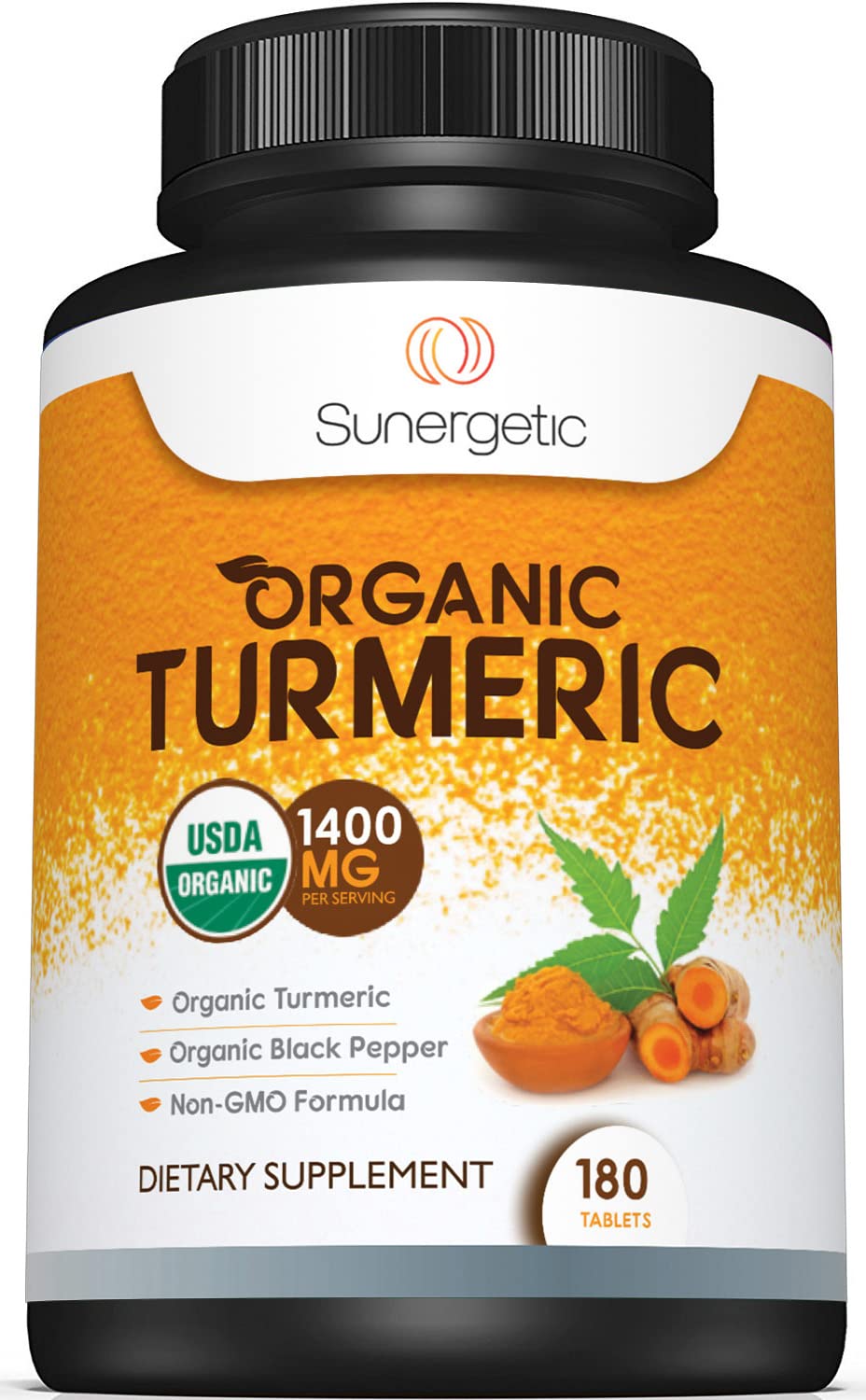 Sunergetic USDA Certified Organic Turmeric Supplement – Includes Organic Turmeric Sunergetic Au supplements